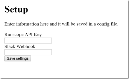image API Key Dialogue Box